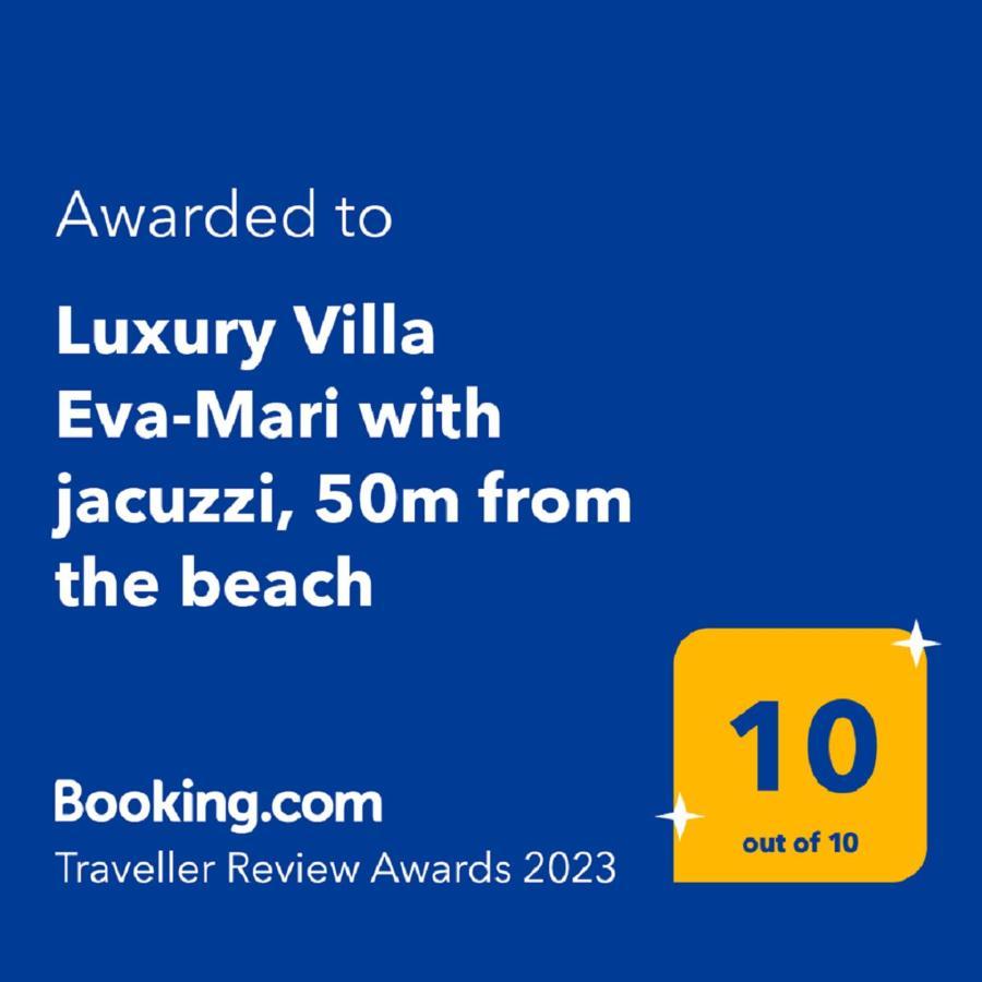 Luxury Villa Eva-Mari With Jacuzzi, 50M From The Beach Stalos Ngoại thất bức ảnh
