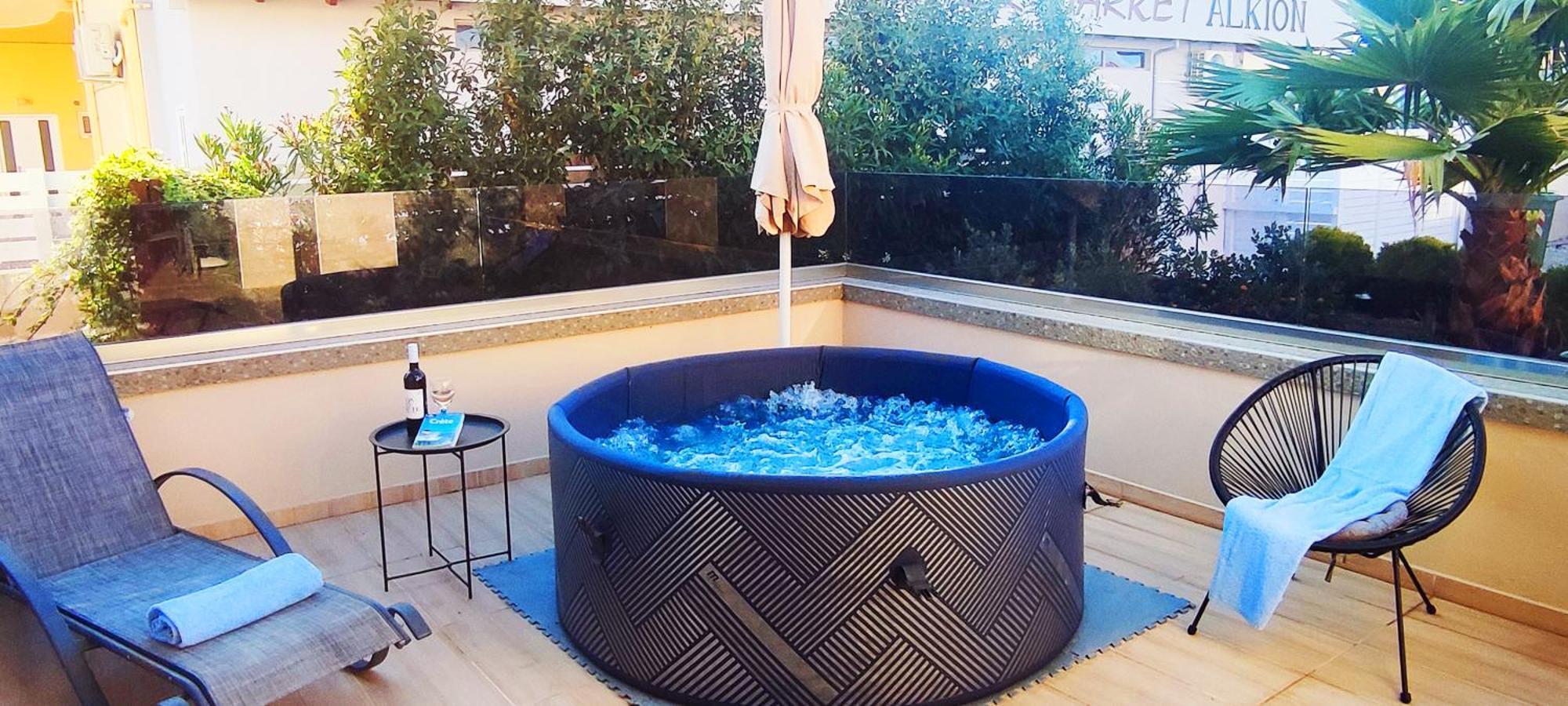 Luxury Villa Eva-Mari With Jacuzzi, 50M From The Beach Stalos Ngoại thất bức ảnh